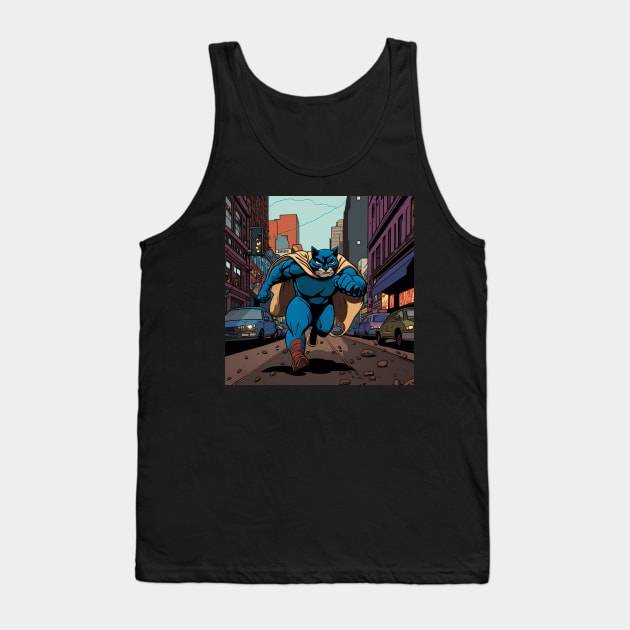 Masked Marvel: Clawed Crusader Sticker Tank Top by MeatLuvers